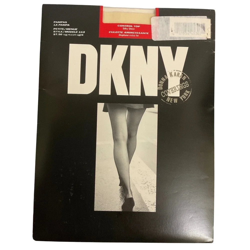 DKNY Silky Sheer Control Top Tights Womens Petite Pampas Beige